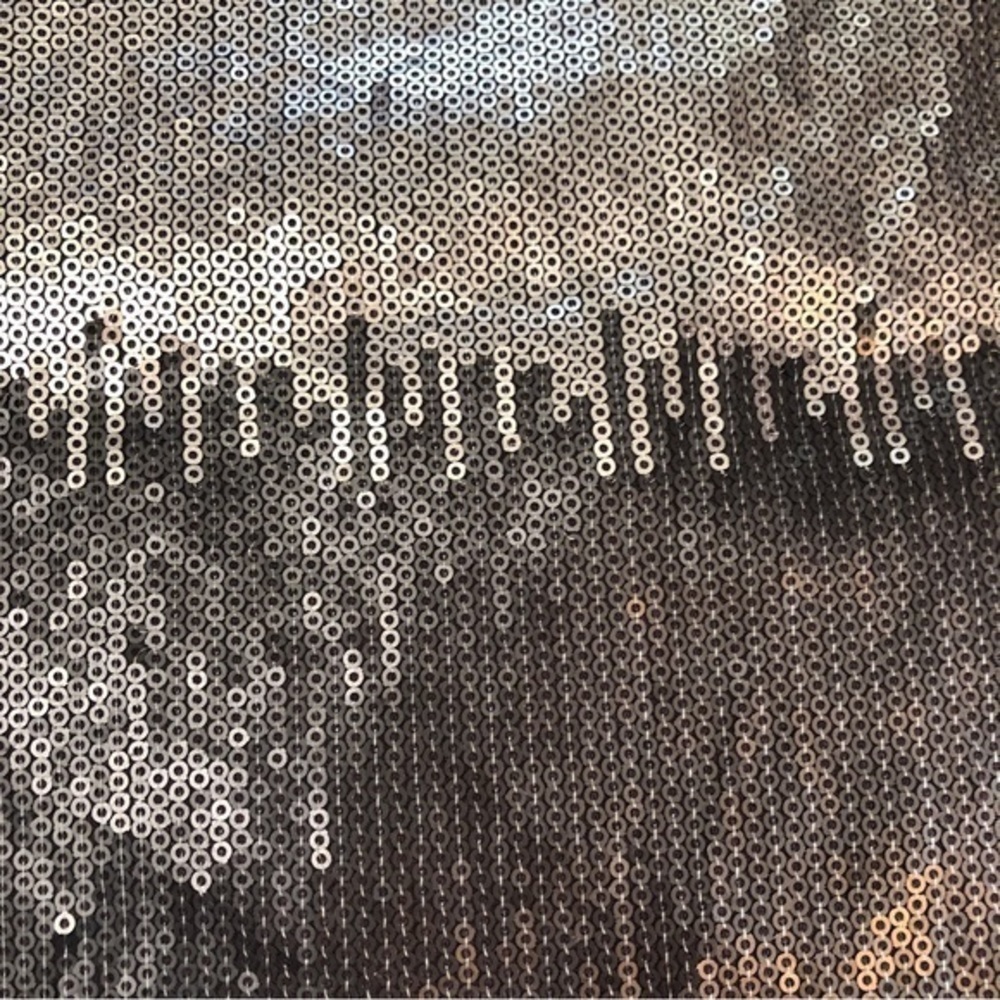 Free People 🖤 Gunmetal Sequined Ombre Backless Oversized Shift Mini Dress, S/XS - Picture 6 of 15